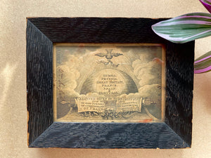 *RESERVED FOR JULIAN* A Very Rare Framed Invitation To Peace Festival To Mark End Of Napoleonic Wars Dated 1814
