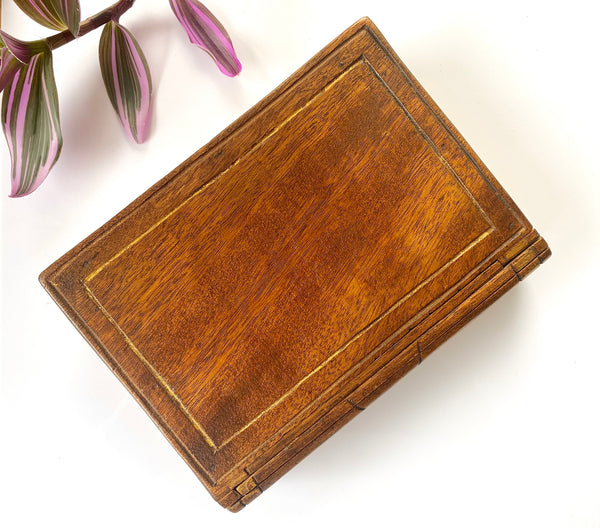 Antique 19th Century Scratch Built Folk Art Secret Book Box ‘Mrs S Huddlestone’ - Source Vintage