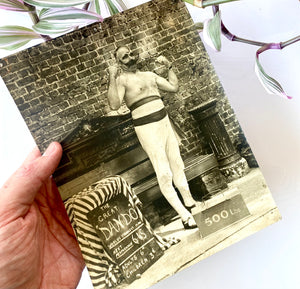 Rare Antique Early 20th Century Press Photo Of Strongman The Great Dando