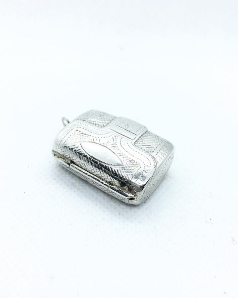 Rare Novelty George III Silver Vinaigrette Birmingham 1818 John Lawrence - Source Vintage