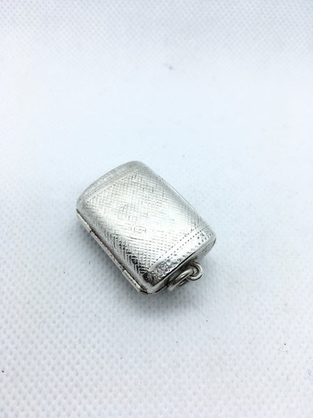 Rare Novelty George III Silver Vinaigrette Birmingham 1818 John Lawrence - Source Vintage