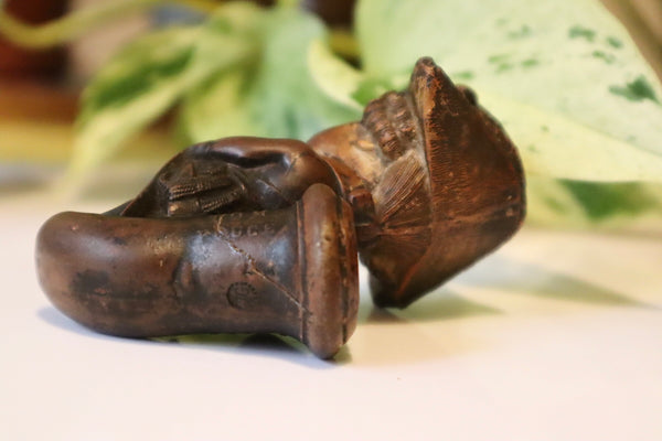 A Very Rare Antique Victorian Tom Thumb Novelty Figural Pipe Bowl - Source Vintage