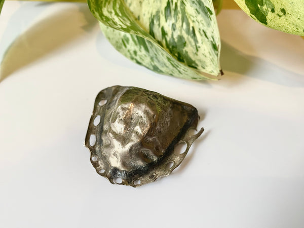 Rare Antique Victorian Sterling Silver Top Denture Mouth Piece Curio - Source Vintage