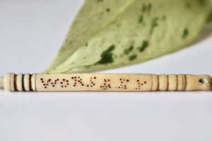 Rare Antique Victorian William Worsley Hanging Souvenir Folk Art Bobbin 1868