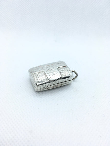 Rare Novelty George III Silver Vinaigrette Birmingham 1818 John Lawrence - Source Vintage