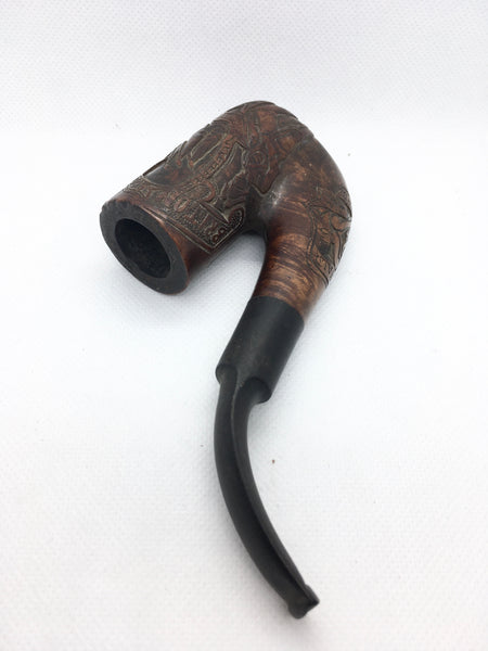 Rare Boer War Carved Briar Pipe Gift From Clr Sgt McDonald To Sgt Maj Shepperd - Source Vintage
