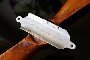 WW1 Zeppelin Aluminium Débris Engraved “Zepp” Potter’s Bar 1.10.16 + Propeller