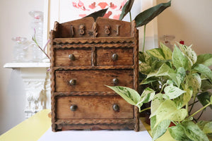 Antique Victorian Miniature Scratch Built Folk Art Sweetheart Drawers 1881