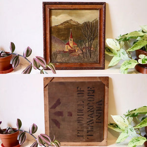 Unusual 19th Century Prisoner Of War Or Folk Art Mixed Media Painting