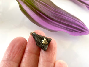 Rare Antique Boer War Shrapnel Fragment Pendant Fob With Gold Top Hoop And Cartouche 1900