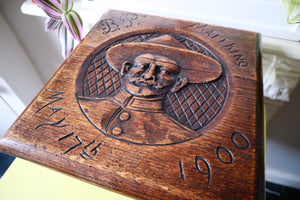 Rare Antique Carved Boer War Mafeking Robert Baden-Powell Stool