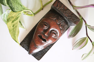 19th Century Carved Wood Folk Art Figural Corbel Wall Bracket