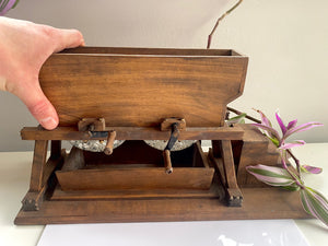 Vintage Miniature Museum Demonstration Model Of A Working Grain Mill