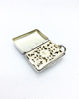 Rare Novelty George III Silver Vinaigrette Birmingham 1818 John Lawrence